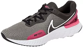 Trampki męskie - Nike React Miler 3, Trampki męskie, Średni Ash White Hyper Pink Black, 41 EU - grafika 1