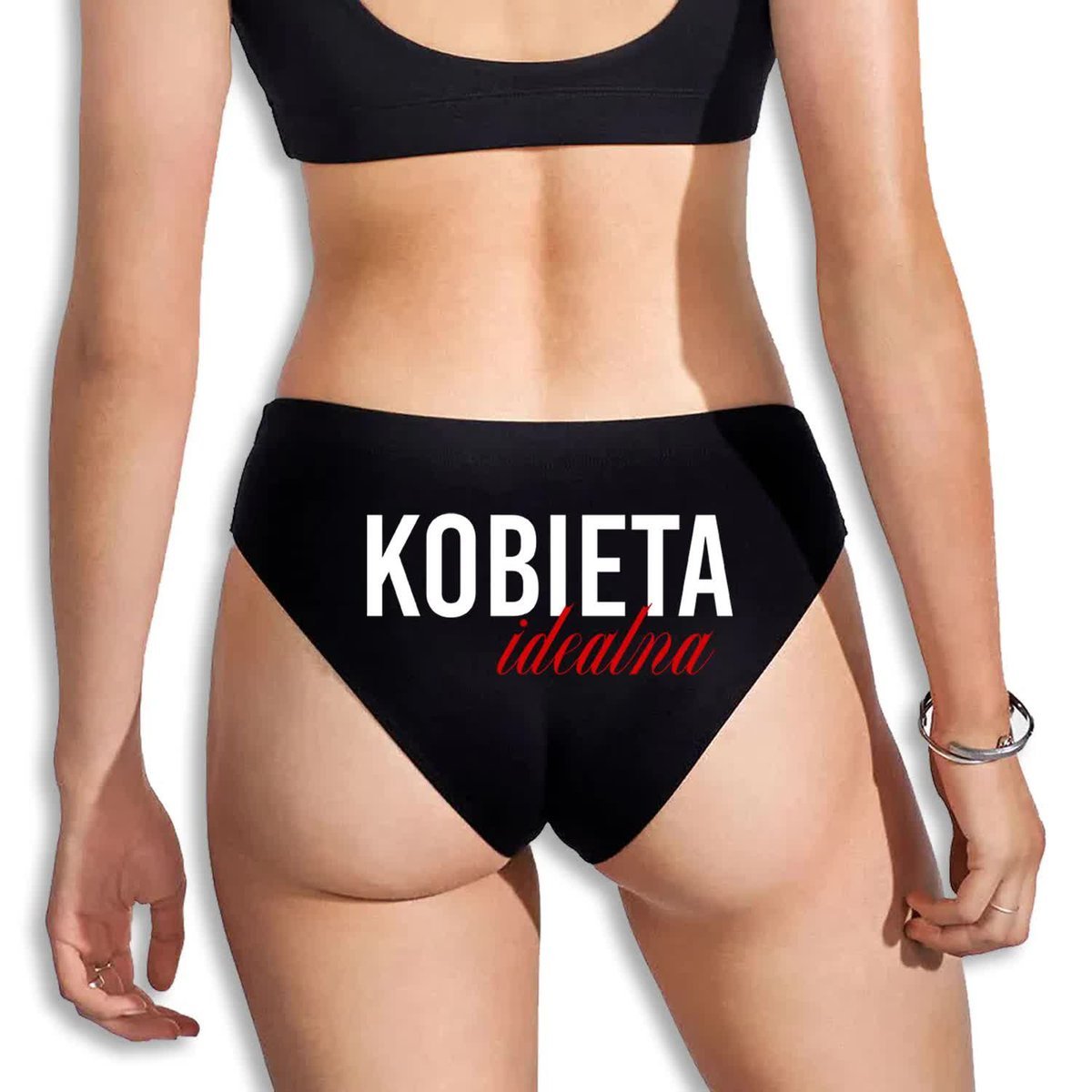 FIGI DAMSKIE Czarne Prezent Walentynki Dla Dziewczyny KOBIETA IDEALNA - M