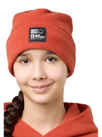 Czapki damskie - Jack Wolfskin Czapka beanie "Smileyworld" w kolorze czerwonym - miniaturka - grafika 1