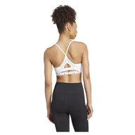 Biustonosze - adidas Damski biustonosz treningowy AeroReact, M, biały - miniaturka - grafika 1