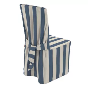 Sukienka na krzesło, Quadro, niebiesko-Białe Pionowe pasy, 55 cm, 45×94 cm - Pokrowce na meble - miniaturka - grafika 1