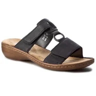 Klapki i japonki damskie - Klapki Rieker 60885-00 Czarny - miniaturka - grafika 1