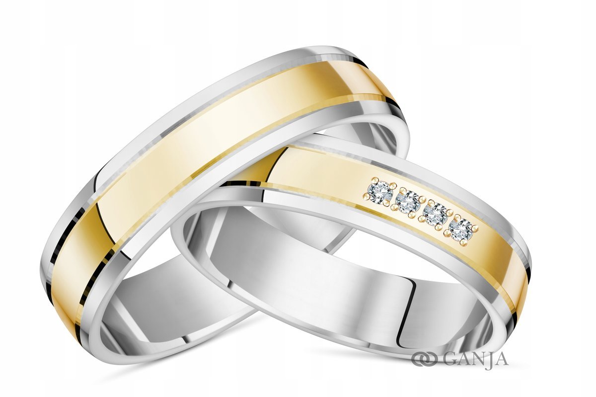 Obrączka ślubna złota 333 srebrna 925 Gk27 szer5mm