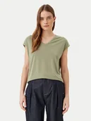 Koszulki i topy damskie - Vila T-Shirt Modala 14074847 Zielony Regular Fit - miniaturka - grafika 1