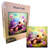 Puzzle - Drewniane Puzzle Edukacyjne A3 Magiczny Żółwik Dzieci i Dorośli 240el DUŻE - miniaturka - grafika 1
