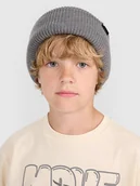 Czapki dla dzieci - 4F Czapka zimowa z dodatkiem wełny dziecięca - szara Uniwersalny - miniaturka - grafika 1