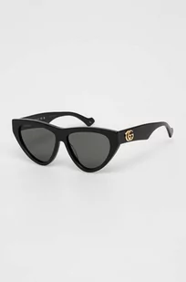 Gucci okulary przeciwsłoneczne damskie kolor czarny - Okulary przeciwsłoneczne - miniaturka - grafika 1