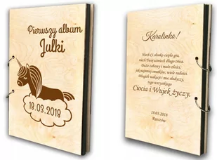 DREWNIANY ALBUM CHRZEST ROCZEK URODZINY PREZENT - Scrapbooking - miniaturka - grafika 1