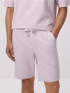 Spodenki męskie - Reserved - Dresowe szorty regular fit - lawendowy - miniaturka - grafika 1