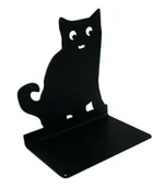 Podpórki do książek - Elior Czarna podpórka z kotem na książki K2-R53 - miniaturka - grafika 1