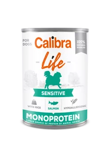 CALIBRA Dog Life Sensitive Salmon with rice 6x400g - Mokra karma dla psów - miniaturka - grafika 2