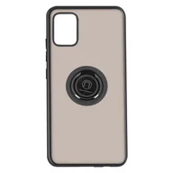 Etui i futerały do telefonów - Etui Samsung Galaxy A51 Bi-materiał Metal Ring Function Stand czarne - miniaturka - grafika 1