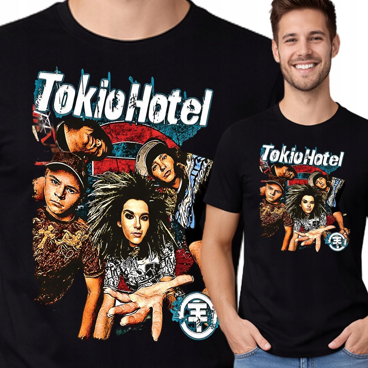 Koszulka Tokio Hotel Męska T-Shirt Prezent Premium XXL Czarna P424