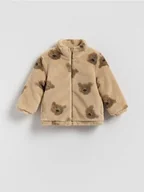 Kombinezony dla dzieci - Reserved - Kurtka typu sherpa - brązowy - miniaturka - grafika 1