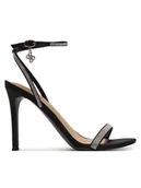 Sandały damskie - Guess Sandały FLJCHR SAT03 Czarny - miniaturka - grafika 1