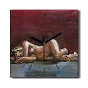 Zegary - Drewniany zegar na płótnie Kobiety anatomia 30x30, Coloray - miniaturka - grafika 1