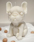 Świece - Świeca Sojowa w kształcie Buldoga - 135 ml - Bezzapachowa - miniaturka - grafika 1