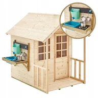Place zabaw - TP TOYS DREWNIANY DOMEK OGRODOWY DLA DZIECI DOM Z KUCHNIĄ I WERANDĄ OGRÓD - miniaturka - grafika 1