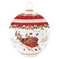 Pojemniki kuchenne - Easy life Pojemnik Na Ciastka Porcelanowy Christmas Memories Biało-Czerwony Wh - miniaturka - grafika 1