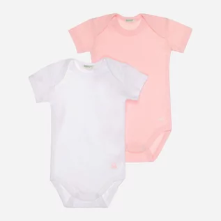 Body dla niemowląt - Body t-shirt United Colors of Benetton 3VE40B039-911 68 cm 2 szt (8033379888896) - grafika 1