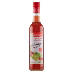 Premium Rosa Syrop rabarbar i agrest Nasze Domowe 400 ml - Syropy i koncentraty owocowe - miniaturka - grafika 1