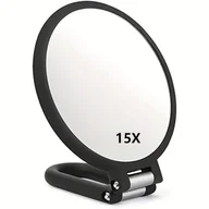 Lusterka do makijażu - TEMU 1X15X Lupa z Regulowaną Rękojeścią 360° i Wzorem Kreskówkowym - Powiększenie 15X, Składane Przenośne Lustro do Podróży, Łazienki, Makijażu, - miniaturka - grafika 1