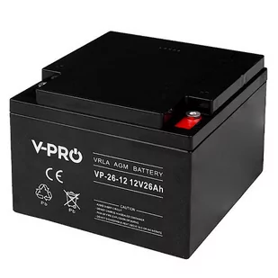 Akumulator żelowy Agm 12V 26Ah Ups Alarm 8-10 lat! - Baterie do zasilaczy awaryjnych UPS - miniaturka - grafika 1
