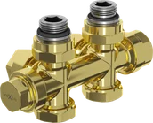Zawory i kraniki - Mexen zawór grzejnikowy kątowy/prosty, Duplex, DN50, złoty - W908-000-50 - miniaturka - grafika 1