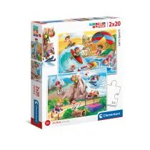 Clementoni Puzzle 2x20 Super Kolor Let's Sport! - - Puzzle - miniaturka - grafika 1