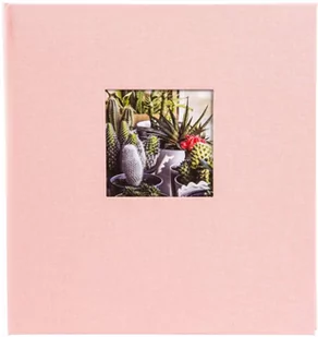 goldbuch Goldbuch album fotograficzny z wycięciem na zdjęcie, Bella Vista, 30 x 31 cm, 60 białych stron z pergaminowymi przekładkami, len, różowy, 27 722 - Albumy fotograficzne - miniaturka - grafika 1