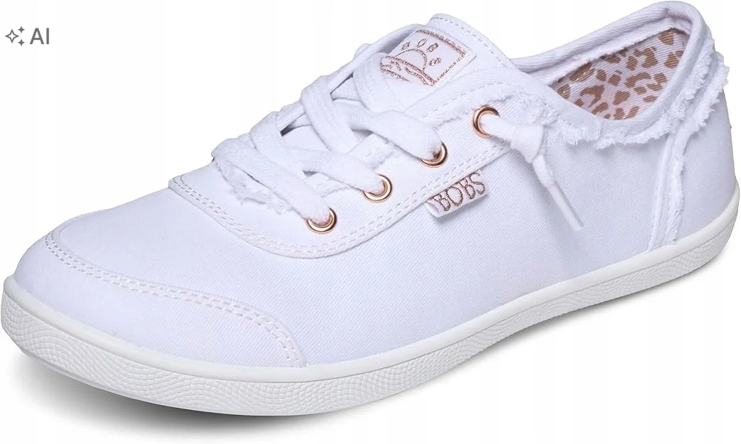 SKECHERS BOBS DAMSKIE TRAMPKI BIAŁE MATERIAŁOWE 41 6PA