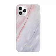 Etui i futerały do telefonów - Crong Marble Case – Etui iPhone 11 Pro (różowy) - miniaturka - grafika 1