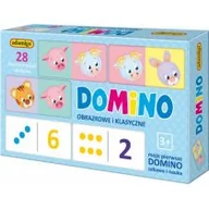 Gry planszowe - Adamigo Domino obrazkowe i klasyczne G-7011 - miniaturka - grafika 1