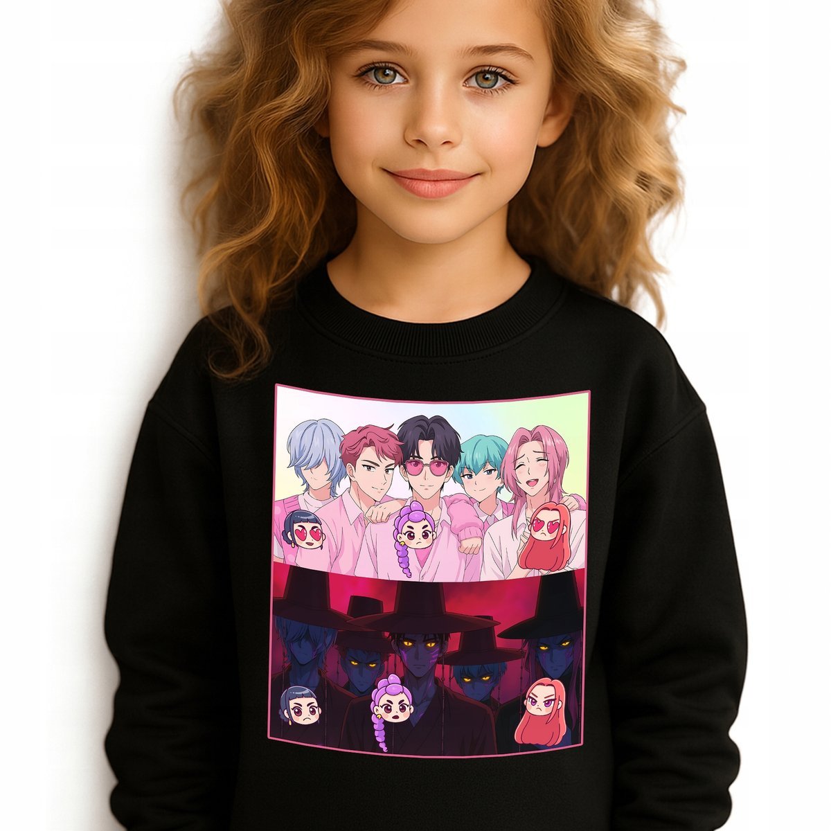 Bluza Dziecięca Czarna DARK SAJABOYS Do Szkoły K-pop Muzyka Wz Rozm 140 cm