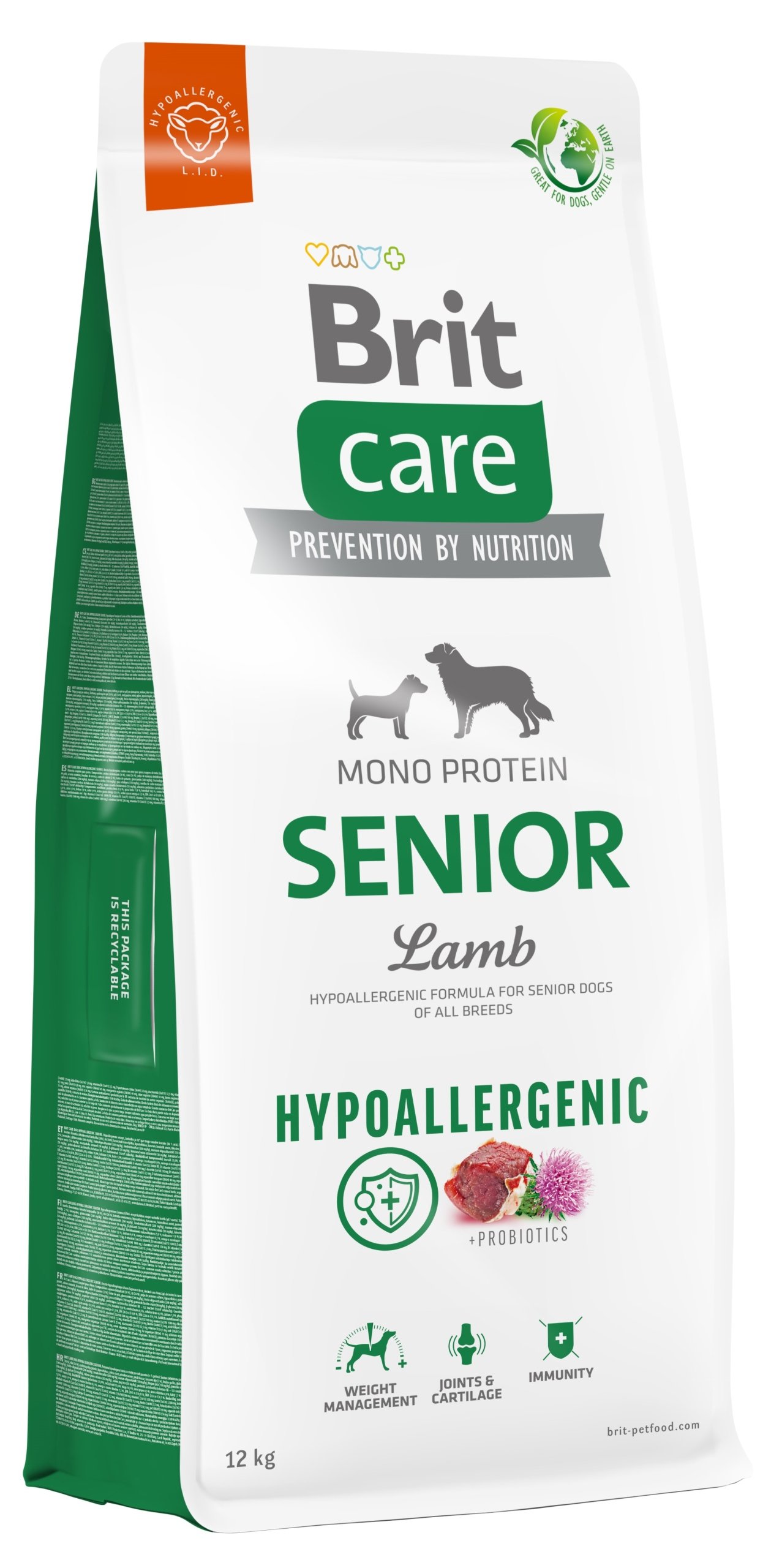 Brit Care Hypoallergenic Senior Lamb & Rice 12kg