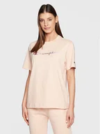 Koszulki i topy damskie - Champion T-Shirt Big Script Logo 115496 Pomarańczowy Regular Fit - miniaturka - grafika 1