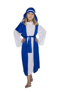 Strój Maryja kostium Matka Boska Jasełka Bal Wszystkich Świętych M 120-130 - Stroje karnawałowe Strój Maryja kostium Matka Boska Jasełka Bal Wszystkich Świętych M 120-130 - Stroje karnawałowe - miniaturka - grafika 1