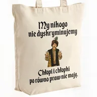 Torby i wózki na zakupy - Torba bawełniana premium na zakupy 1670 My Nikogo Nie Dyskrumiujemy - miniaturka - grafika 1