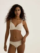 Biustonosze - Reserved - Biustonosz z wiskozą - kremowy - miniaturka - grafika 1