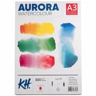 Podobrazia, bloki, papiery - Blok do akwareli AURORA Hot Pressed 300g/m2 A3 - miniaturka - grafika 1