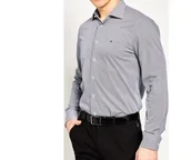 Koszule męskie - Tommy Hilfiger szara koszula męska, Rozmiar XXL - miniaturka - grafika 1