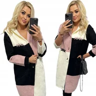 Płaszcze damskie - PŁASZCZ PREMIUM ALPAKI WEŁNA MODNE KOLORY oversize - miniaturka - grafika 1