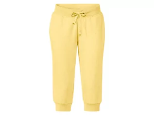 Spodnie damskie - ESMARA ESMARA Spodnie damskie capri, normalna wysokość talii, z bawełną (S (36/38), Żółty) - grafika 1