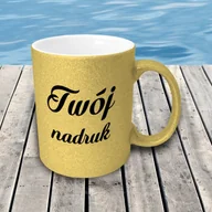 Kubki - Złoty kubek GLITTER z Twoim nadrukiem - miniaturka - grafika 1