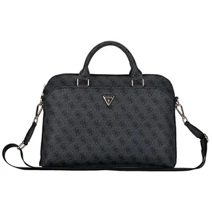Torba GUESS 4G Zipper Pocket Triangle Logo 15 cali Czarny - Torby na laptopy - miniaturka - grafika 1