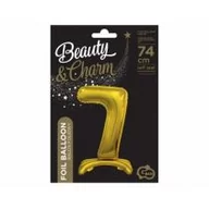 Balony i akcesoria - Godan Balon foliowy cyfra 7 złota - 74 cm BC-ASZ7 - miniaturka - grafika 1