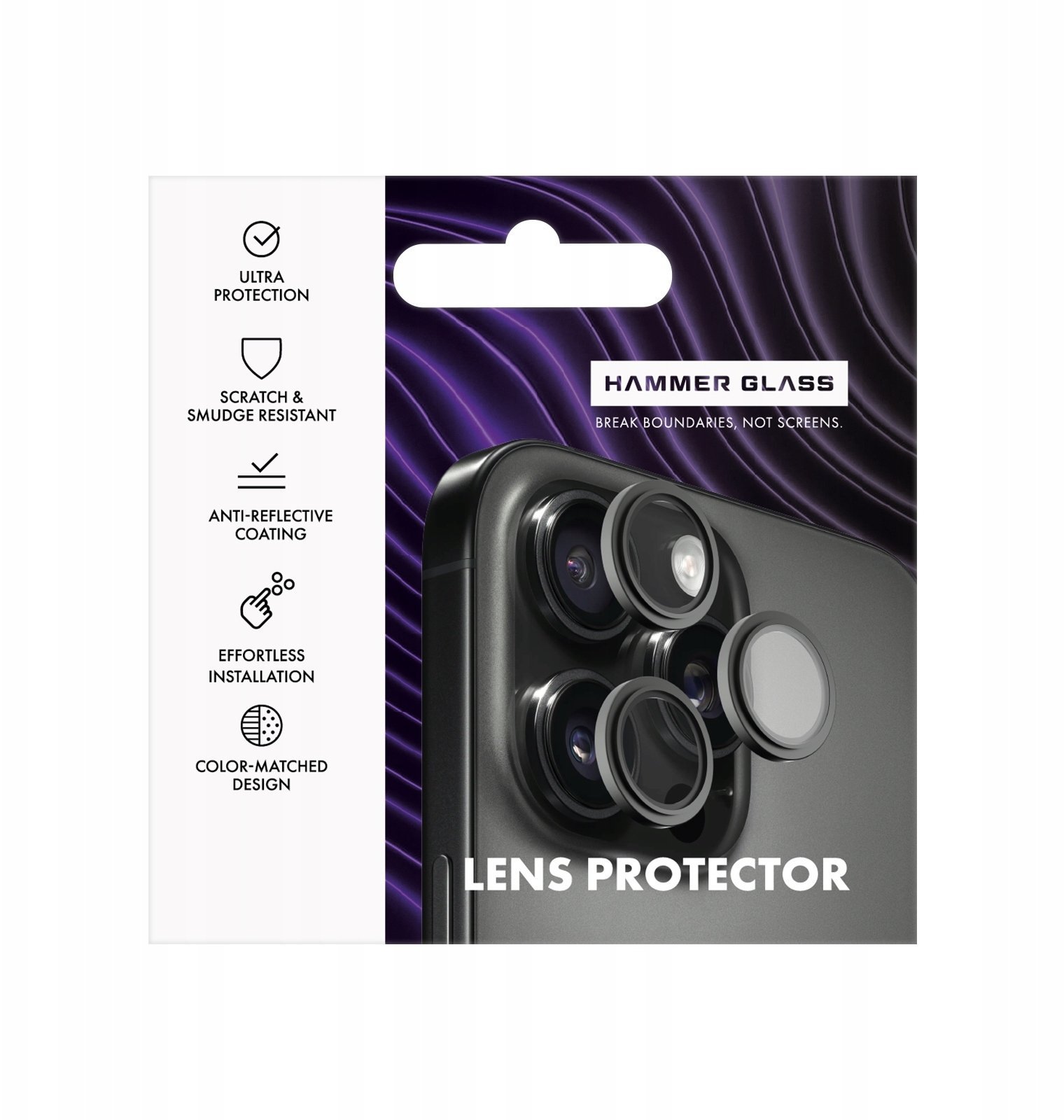 Hammer-Group.co Sp. z o.o. Hammer Glass Szkło na aparat Lens do Samsung Galaxy S25 Edge black