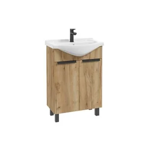 Szafka z umywalką LILY D60 2D0S 4NN DSM 1527 dąb craft złota - Szafki łazienkowe - miniaturka - grafika 1