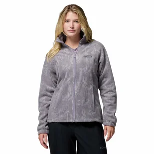 Damska bluza polarowa Columbia Benton Springs Print FZ Fleece shale purple/flowfalls - S - Bluzy damskie - miniaturka - grafika 1