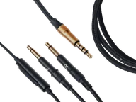 Akcesoria do słuchawek - Meze Audio mono 3.5 mm - 3.5 mm (1.2 m) standard cable with mic and remote (czarny-złoty) - miniaturka - grafika 1